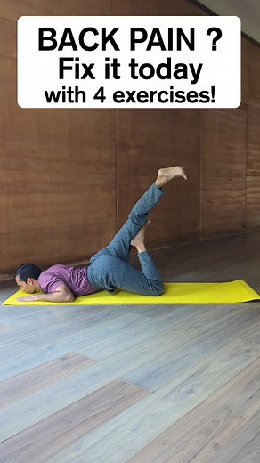 1.9K views · 144 reactions | Back pain due to wrong posture, long sitting hours? Try these 4 interesting stretches to fix your back! In case of spinal issues, please consult a doctor before doing this. . Follow @karthikmayur for more such health tips and join @srisriyoga daily classes to improve your back health. . #back #backpain #posture #posturecorrection #lowerback #mobility #spine #spinehealth #yoga #stretching #dailyyoga #yogainspiration | Mayur Karthik | Facebook