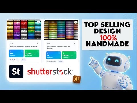 Top Selling Metal Gradient Swatches Designs 🔥 | Adobe Stock Earning | Illustrator Script