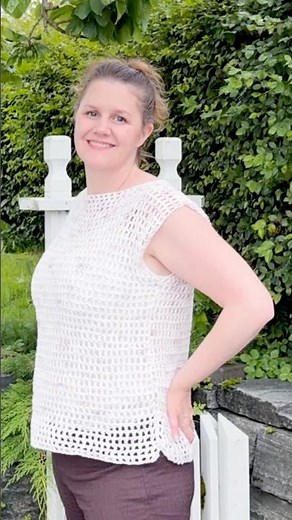 Crochet a super simple top with me! #crochet #crochetpattern