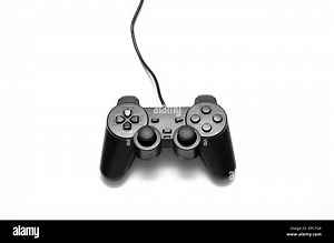 video game controller on a white background Stock Photo - Alamy