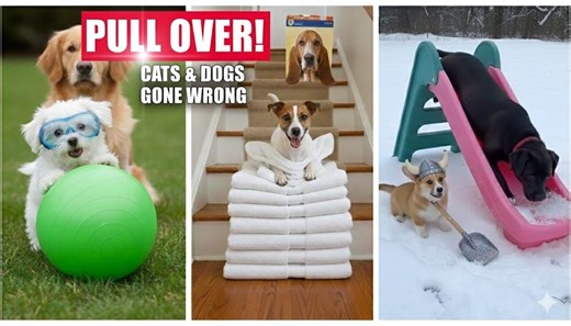 PULL OVER! 🚨🤯 You Will NOT Survive This Pet Fail Compilation! If you need a quick, chaotic burst of laughter, this is it. 🤯 We're talking 15 seconds of pure, accidental comedy gold. Watch as a Rottweiler defies physics on a jacuzzi cover 💥, and a Pitbull gets absolutely schooled by a toilet seat 🚽. You'll hear the owner losing it in the background! STOP THE SCROLL! Which one made you choke on your drink? Let us know in the comments! 👇 #Viral #DogFails #CatFails #PetComedy #Reels #FunnyAnim