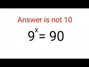 9^x = 90. Answer is not 10.Many failed this Ukraine math test! #math #indices #algebra #ukraine
