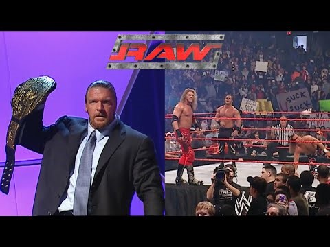 Shawn Michaels vs Edge vs Chris Benoit (HHH on Commentary) - Raw October 18 2004 (2/2)