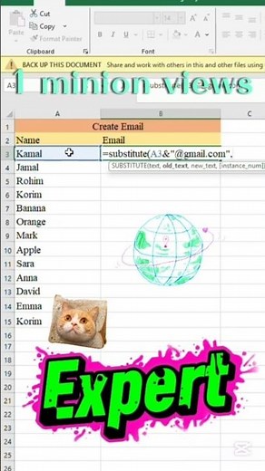 Create Emails from Names in Excel | Smart Shortcut Formula | Digital Office Skill