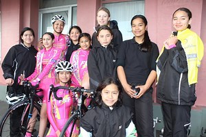 Flash young cyclists from up north showing real grit