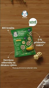 GERBER Organic chewing wheels křupavá kolečka s banánem