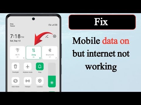 How to fix mobile data on but internet not working problem?