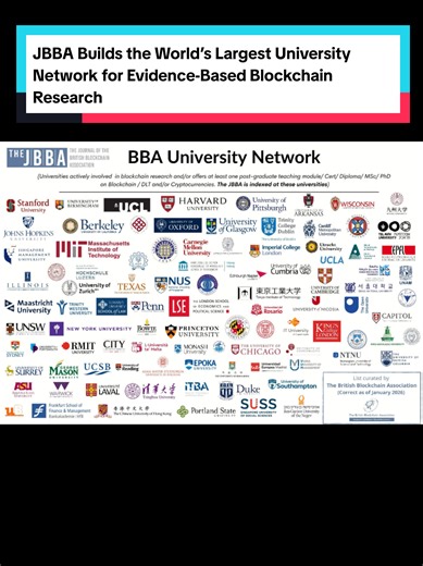 🌐 Since the first issue of The Journal of the British Blockchain Association was published in July 2018, we’ve quietly built the world’s largest university network advancing Evidence-Based Blockchain research. 🏫 Deans and Vice-Chancellors across the network receive the journal, helping ensure rigorous research reaches the leaders shaping curricula, policy engagement, and institutional adoption. 🌎 As we prepare to publish the 17th issue (on track for April), we’ll be welcoming more institution