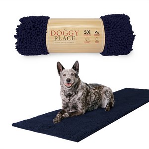 My Doggy Place Dog Mat for Muddy Paws, Washable Dog Door Mat, Blue, Runner