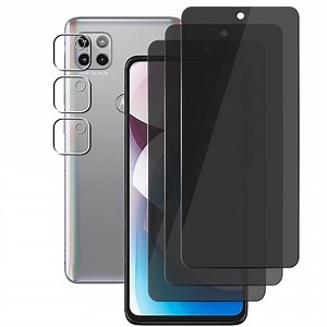 UZWZW (3 3) for Motorola One 5G Ace / One 5G UW Ace / Moto G 5G Privacy Screen Protector Tempered Glass with Camera Lens Protector