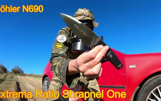 【JOE X】极端武力 SHRAPNEL ONE（弹片一号） 直刀 抗折抗冲击测试 钢材N690Co不锈钢