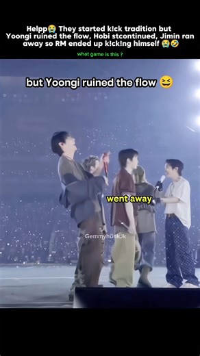 BTS kicking each other tradition 😁🤣