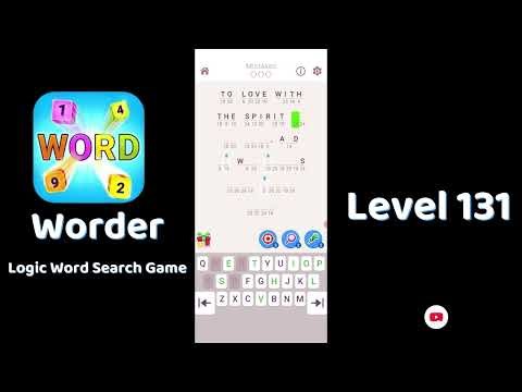 Worder Level 131 | Worder Logic Word Search Level 131 Answers