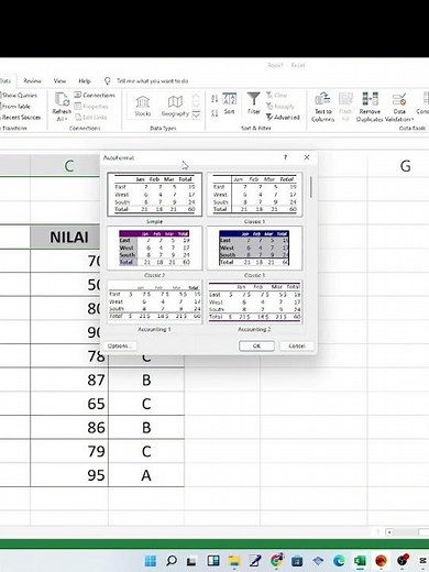 HOW TO QUICKLY CHANGE TABLE DESINGS IN EXEL