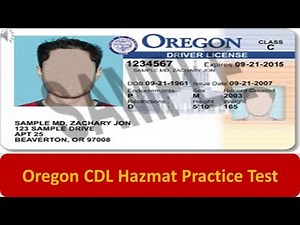 Oregon CDL Hazmat Practice Test