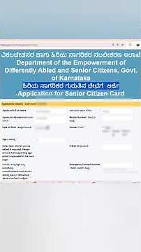 How to Apply Senior Citizen Card 2025 | Senior Citizen Card Benefits in Karnataka | New Process 2025