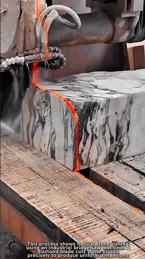 Natural Stone Cutting Work Tool Using Industrial Bridge Saw Machine #worktool