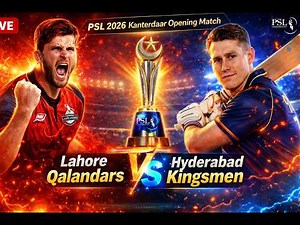 PSL Live Match Today: Lahore Qalandars vs Hyderabad Kingsmen | PSL Live 2026 | Scorecard | Match 1