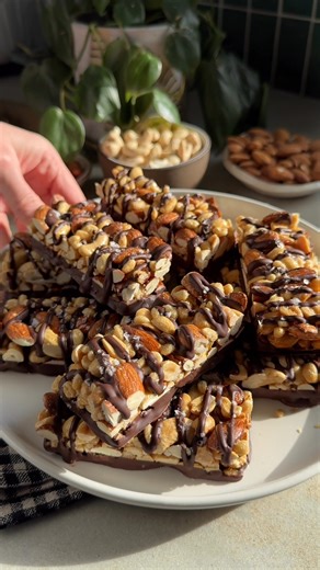 Make dark chocolate and sea salt nut bars at home with fewer than 10 ingredients! | Crowded Kitchen