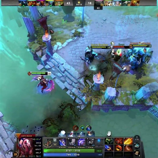 GODLIKE Anti-Mage Build! 🔥 Aghanim’s + Radiance + Heart = UNSTOPPABLE | Dota 2 Shorts #dota2