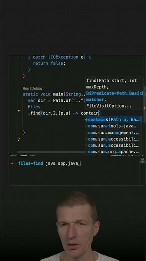 Files.find #java #shorts #coding #airhacks
