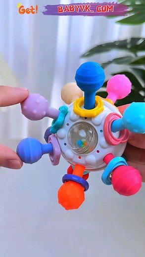Baby Teether & Rattle Ball: Teether Rattle Grasping Toy All-in-One. 🛒 Shop link: https://babyvk.com #Baby #BabyMustHaves #BabyVK #CuteBaby #BabyCare #InfantDevelopment #TeetherToy #RattleToy #GripStrength #BabyPlay #EarlyLearning #ToddlerToy #SafeBaby #BabyComfort #MomLife #NewParent #BabyGift #BabyHandSkills | BabyVK