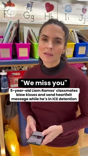 Inside 5-year-old Liam Ramos’ classroom, his cubby and little hat — similar to the one worn the morning he was taken by ICE — remain untouched as a reminder of his presence. His classmates and teacher sent a heartfelt video message, blowing kisses and telling Liam they miss him and admire his strength while he remains in detention with his father. The principal said the school is keeping his belongings in place, trusting he will return, and the community has rallied to support families, providin