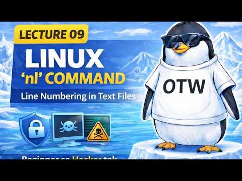 Linux nl Command Explained 🔥| Line Numbering in Text Files | Lecture 09