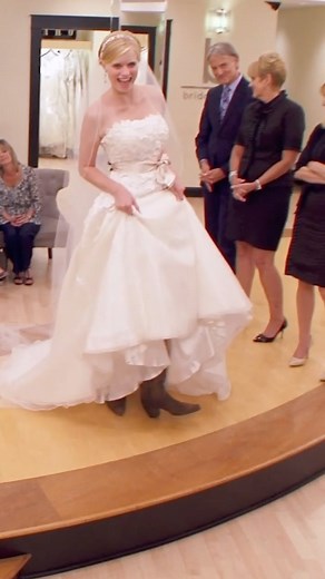 40K views · 432 reactions | Bride Wants To Wear Her Cowboy Boots With Her Wedding Dress ‍♀️  #sayyestothedressatlanta | Say Yes To The Dress- Fan | Facebook