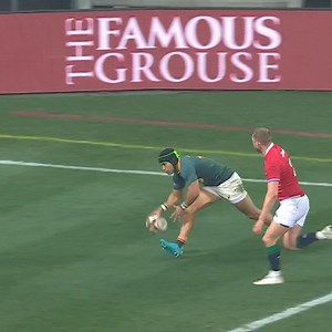 Ladies and gentlemen, your game changer, Cheslin Kolbe.⚡ 🎥 Full highlights here: https://bit.ly/3Cxwfye #StrongerTogether #StrongerForever #CastleLionsSeries | Springboks