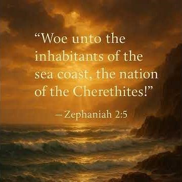“Woe unto the inhabitants of the sea coast, the nation of the Cherethites!” — Zephaniah 2:5