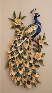 Corn Husk Peacock Art 🦚✨| Amazing DIY Craft #Shorts#cornhusk