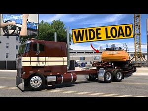 Hauling a Large CASE Excavator - (Custom Cabover) - Peterbilt 362 - American Truck Simulator