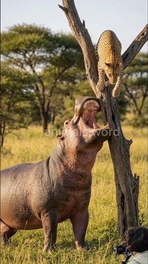 Leopard vs Hippo: A Deadly Wildlife Face-Off Caught on