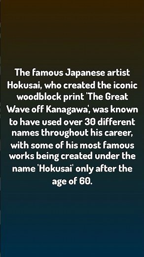 Japan History / The famous Japanese artist Hokusai, who created the ...