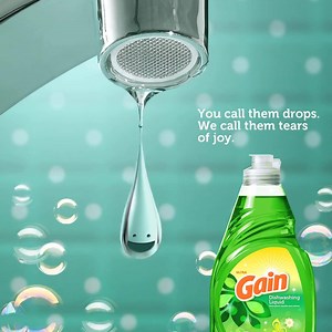 Gain dish soap smells so amazing, if you look closely you might notice your tap dispensing tears of joy. #GainSmellsLikeJoyFeels | Gain