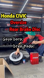 11K views · 83 reactions | Honda Civic fe upgrade oversize rear brake disc #hondacivicfe #bosskatak #kcautoworkshop #HONDACIVICFC | KC Auto Workshop | Facebook