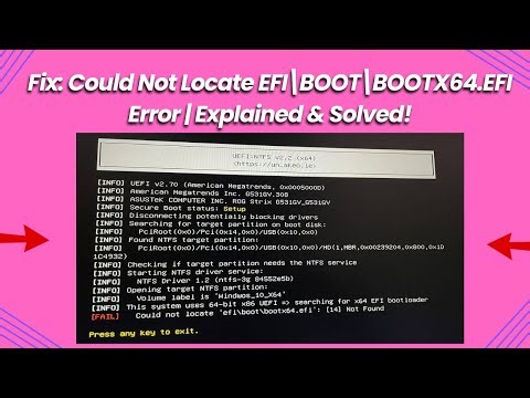 Fix Could Not Locate EFIBOOTBOOTX64 EFI Error Explained & Solved!