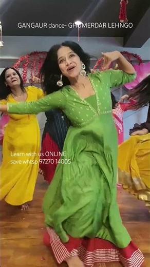 ghumerdar lehngo - gangaur dance. learn regular online classes with us- save whtsp 97270 14005