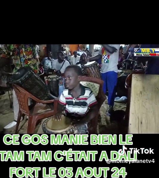 Traditional African Drum Performance in Outdoor Festivity