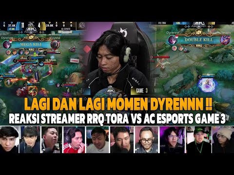 TORA MASIH YANG TERKUAT‼️REAKSI STREAMER RRQ TORA VS AC ESPORTS MPL MY S17 | GAME 3