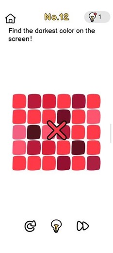 Find the darkest color on the screen! Level-12 #brainout