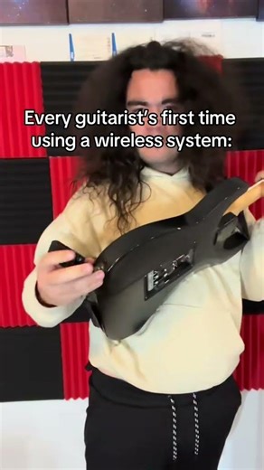 Every Guitarists First Time Using a Wireless System 🎸😭 #guitarvideo #guitarcraft #guitarvideos