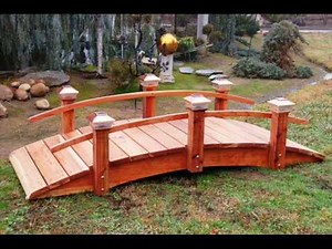 Woodworker of Dreams Builds Garden Bridge for you !