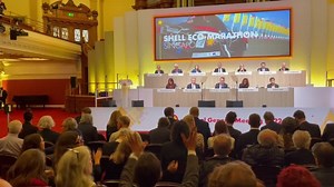 Shareholders back Shell's climate strategy after raucous meeting