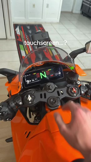 Touchscreen Features of the KTM 990 RCR Sports Bike