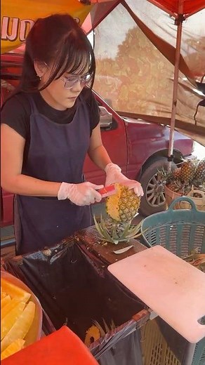 Sweet Juicy Pineapple Cutting Skills – So Tasty!