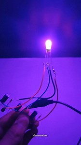 5.9K views · 50 reactions | RGB LED Light Circuit Components Used: 5mm RGB LED Light Capacitors Resistor 10k ohm BC 547 Transistor You can adjust the time of switching Colors by changing the capacity of Capacitors #capacitor #led #rgb #diy #circuit #transisitor | Owncreation | Facebook