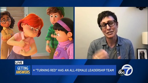 1.3K views · 16 reactions | Pixar's visual effects supervisor Danielle Feinberg talks about being a part of the all-female leadership team behind the new film “Turning Red." | ABC7 News | Facebook