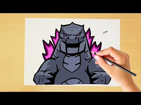 How to Pink Godzilla | Step by step | Godzilla x Kong: The New Empire (Easy Drawing)